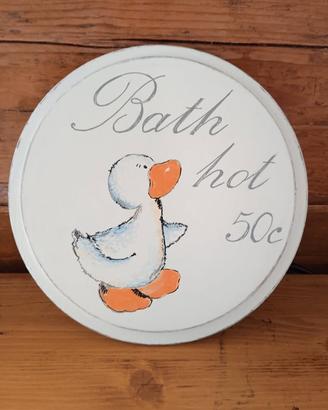 Insegna Decorativa  Bath in Legno