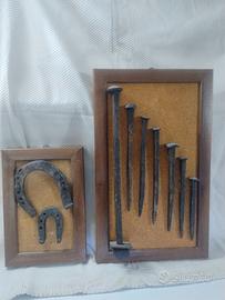 Chiodi vecchi in ferro battuto 