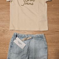 Completo T-shirt + short Calvin Klein Jeans bimbo