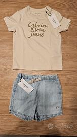 Completo T-shirt + short Calvin Klein Jeans bimbo