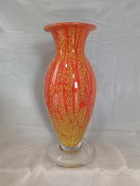 Vaso in vetro di murano anni 70 