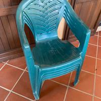 Seggiole da giardino  4 pz