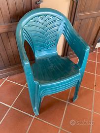 Seggiole da giardino  4 pz