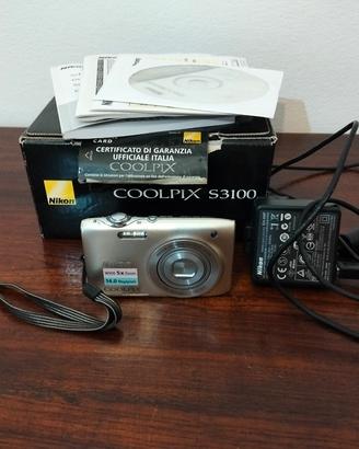 Nikon Coolpix S3100 – Set Completo – Condizioni da