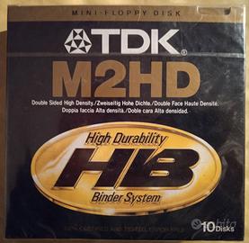 10 Mini Floppy Disk TDK 5.25 Sigillati