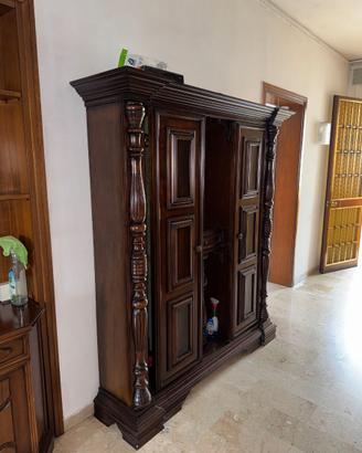Armadio credenza ante scorrevoli legno