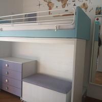 Cameretta a soppalco scorrevole