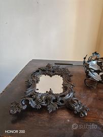 Elegante set specchiera da tavolo e centrotavola i