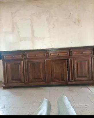 credenza lunga puro legno massello 