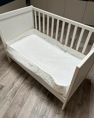 Lettino culla legno bianco per neonati e bambini