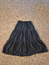 Gonna lunga a balze con vita elastica