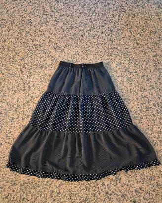 Gonna lunga a balze con vita elastica