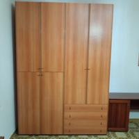 Armadio, + struttura letto, + mobiletto