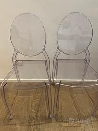 Sedie trasparenti in policarbonato stile “kartell”
