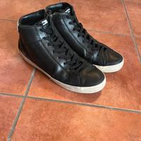 Scarpe Crime London Distressed High Jet Black