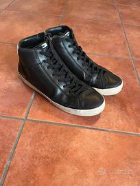 Scarpe Crime London Distressed High Jet Black
