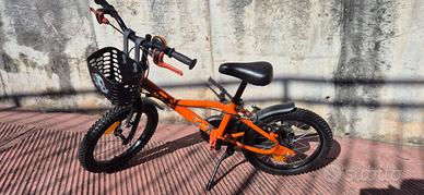 Bici btwin 16” nera e arancio