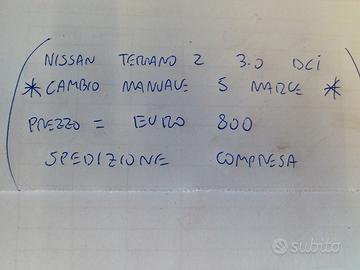 Cambio manuale 5 marce terrano 2 3.0 dci