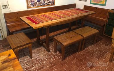 TAVOLO E PANCHE per TAVERNA e CUCINA