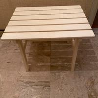 Tavolino  bianco legno laccato