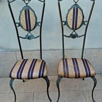 sedie chiavarine vintage anni 50 in metallo