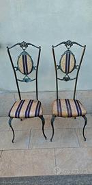 sedie chiavarine vintage anni 50 in metallo