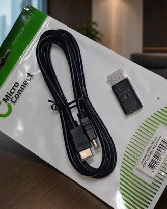 🔌 HP Adattatore DisplayPort-HDMI + Cavo HDMI 2.0