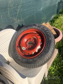 Ruotino di scorta FIAT 4 fori MAI montato e crik