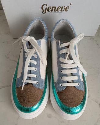 Sneakers pelle Geneve Shoes multicolor