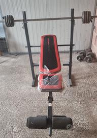 Panca con bilancere e manubri