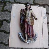 statuetta di santo depoca in legno