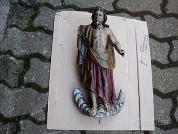 statuetta di santo depoca in legno