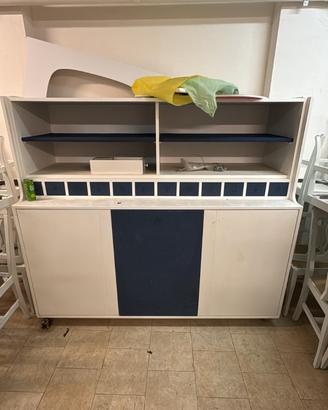 credenza moderna con alzata