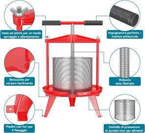 Wiltec Torchio Frutta da 14 Litri