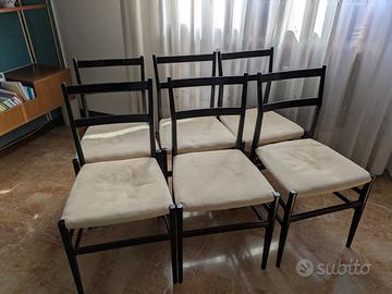6 sedie modello Leggera di Gio Ponti