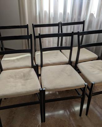 6 sedie modello Leggera di Gio Ponti