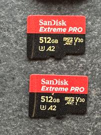 2x SanDisk Extreme Pro 512Gb + lettore