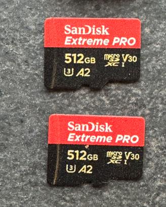 2x SanDisk Extreme Pro 512Gb + lettore