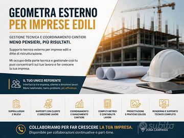 Geometra esterno per imprese gestione cantieri
