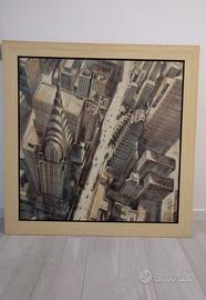 Quadro città moderna con grattacieli stile New Yor