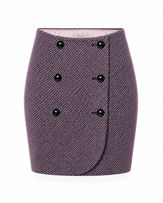 Gonna Max Mara 100% Lana Vergine Woolmark Bordeaux