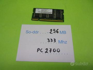 Memoria SO-DIMM DDR 256 Mbyte 333 Mhz PC-2700 PC27