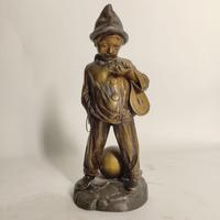 Scultura Ragazzo musicista S. Demange