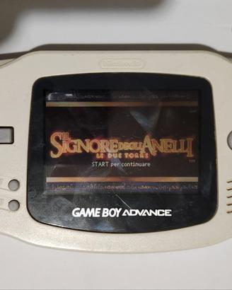 Game Boy Advance bianco + Signore degli Anelli