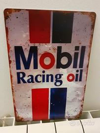 Insegna vintage in stile Mobil Racing Oil