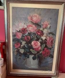 Quadro Mazzo di fiori, dipinto a mano
