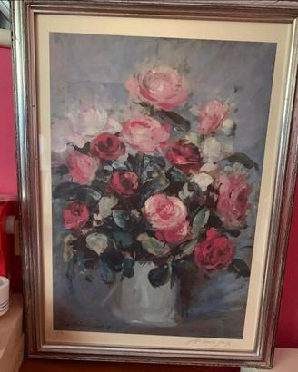 Quadro Mazzo di fiori, dipinto a mano