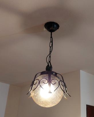 3 lampadari in ferro battuto