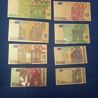 "EURO" SERIE 8 Pz LAMINA D'ORO COLORATI
