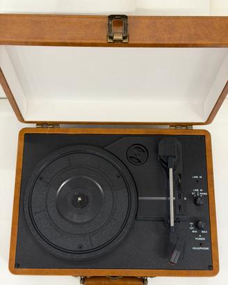 Giradischi portatile vintage Bluetooth (33/45/78)